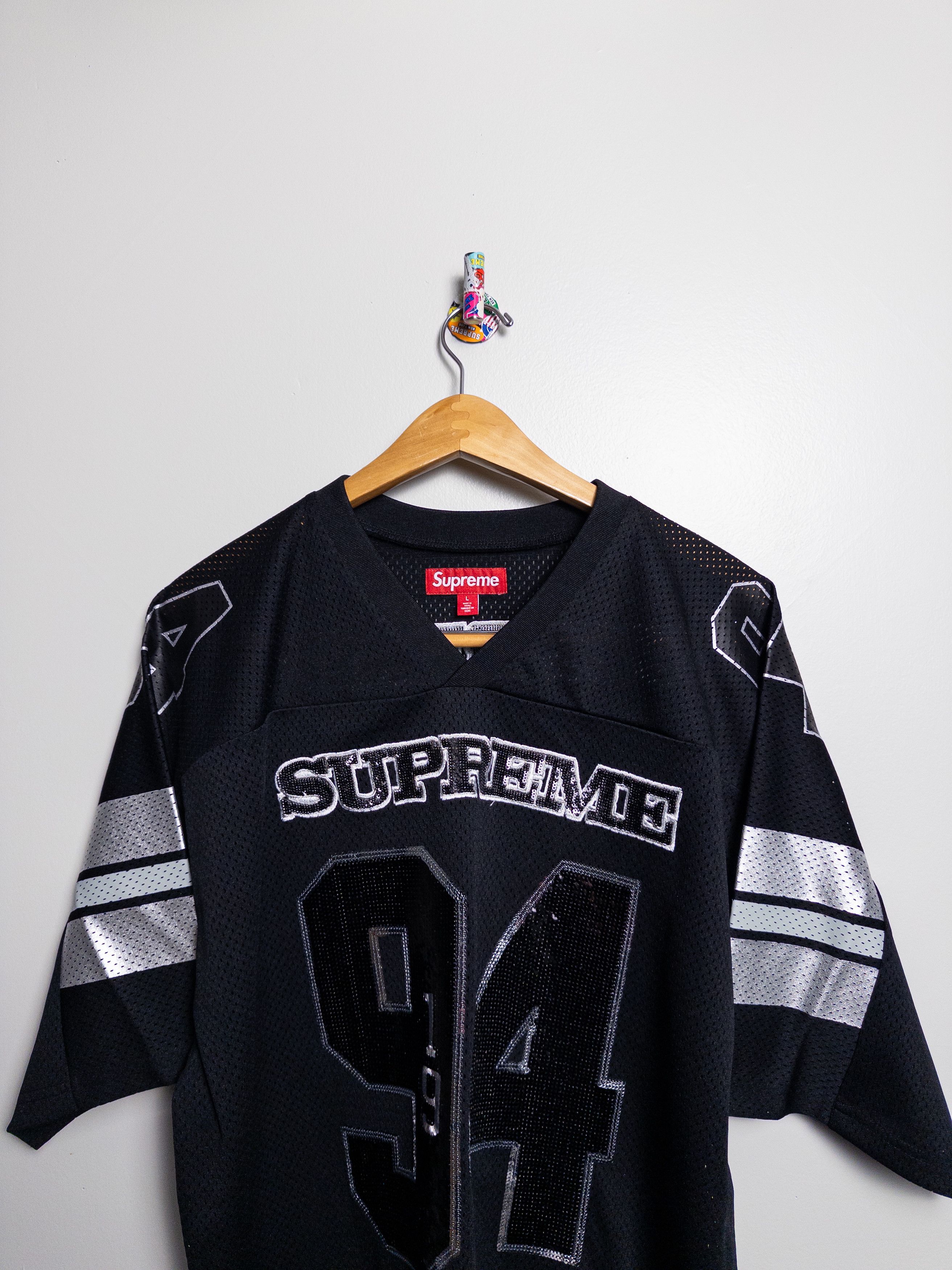 Supreme SEQUIN FOOTBALL JERSEY Size US L / EU 52-54 / 3 - 3 Thumbnail