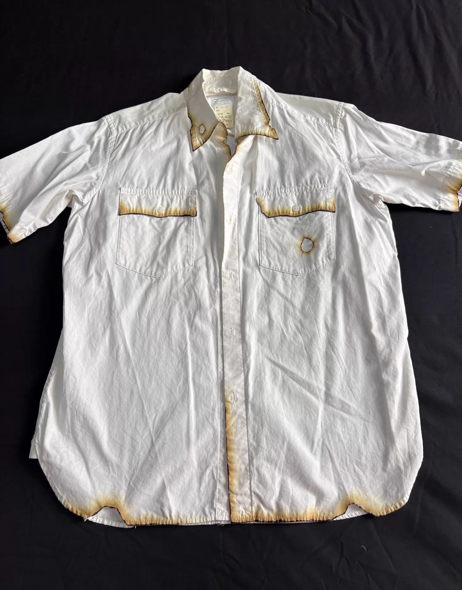 Maison MIHARA YASUHIRO MIHARA YASUHIRO Smoke Burn Distressed Vtg Shirt S Size US S / EU 44-46 / 1 - 7 Thumbnail