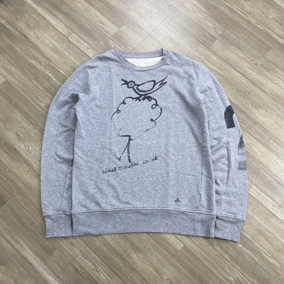 Vivienne Westwood Vintage Vivienne Westwood Climate Revolution Grey Sweatshirt Size US M / EU 48-50 / 2 - 2 Thumbnail