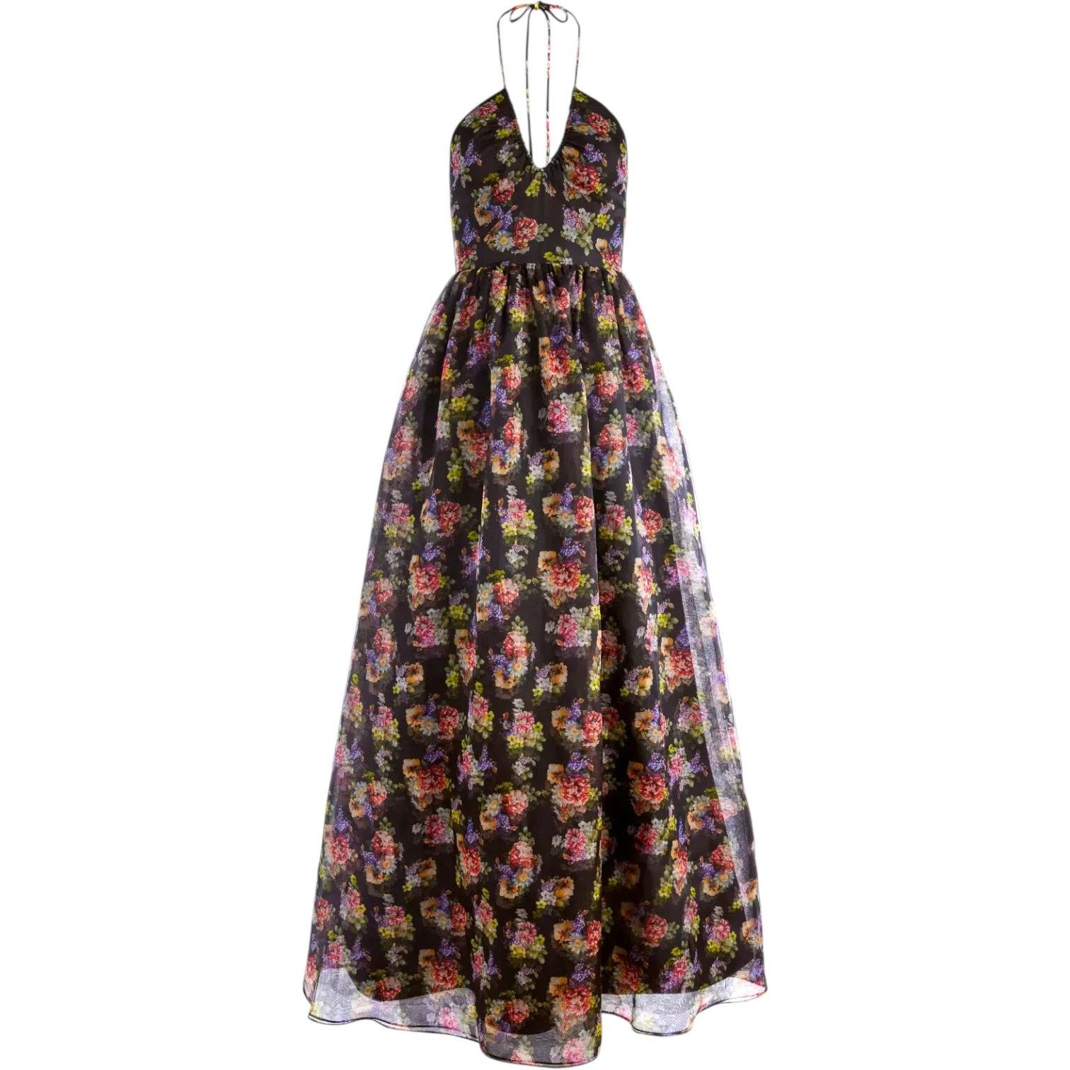 Alice + Olivia Alice and Olivia Saori Black Halter Princess Silk Dress, US6 Size M / US 6-8 / IT 42-44 - 1 Thumbnail