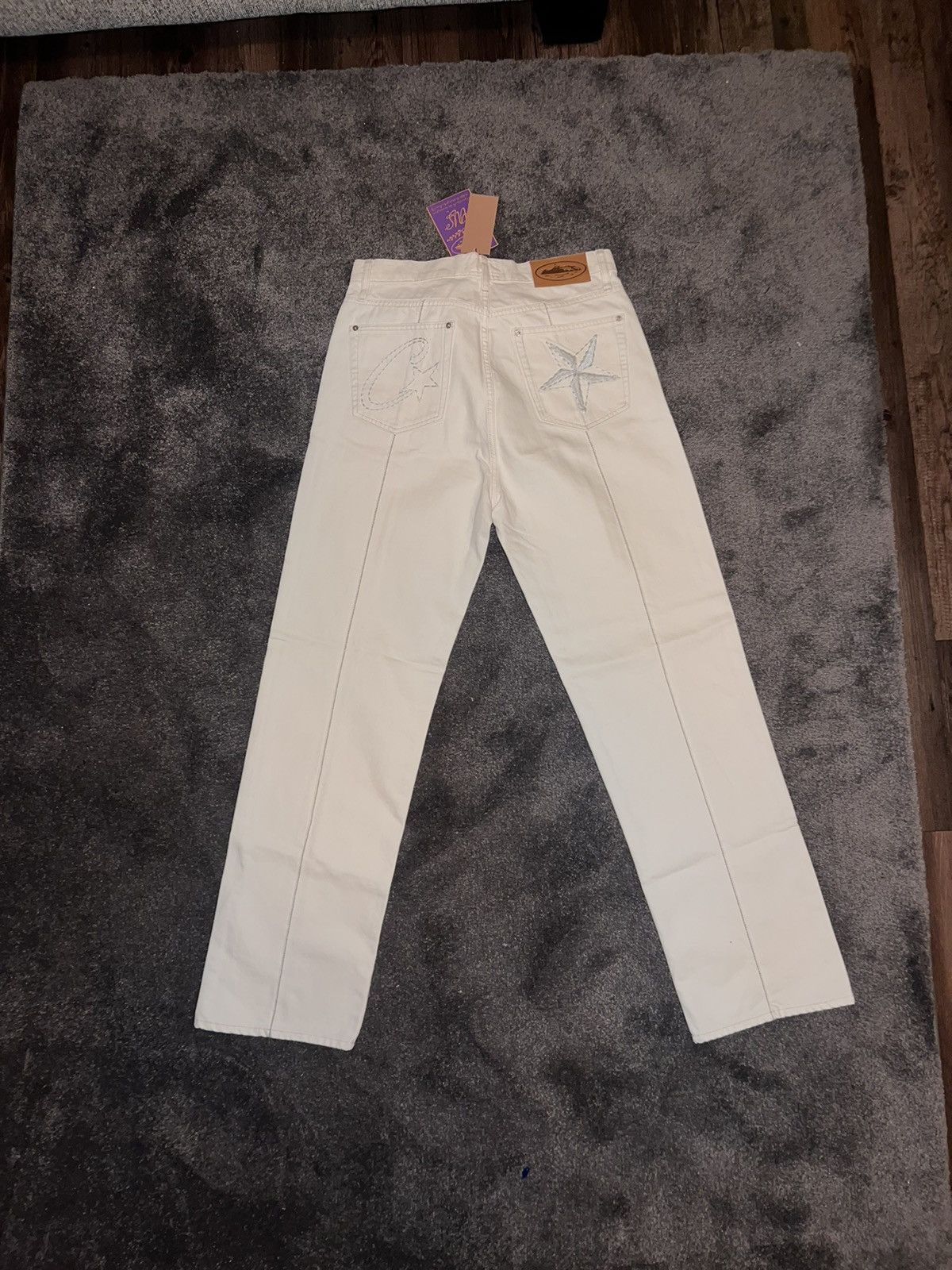 Corteiz Corteiz C-Star Stitch- Down Jeans White Size US 34 / EU 50 - 2 Thumbnail