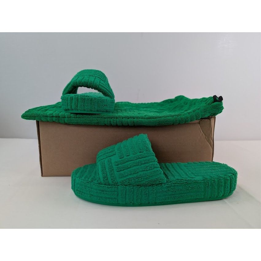 Bottega Veneta o1rshd1 Resort Geometric Sponge Slide Sandal in Grass Size US 9 / EU 42 - 19 Thumbnail