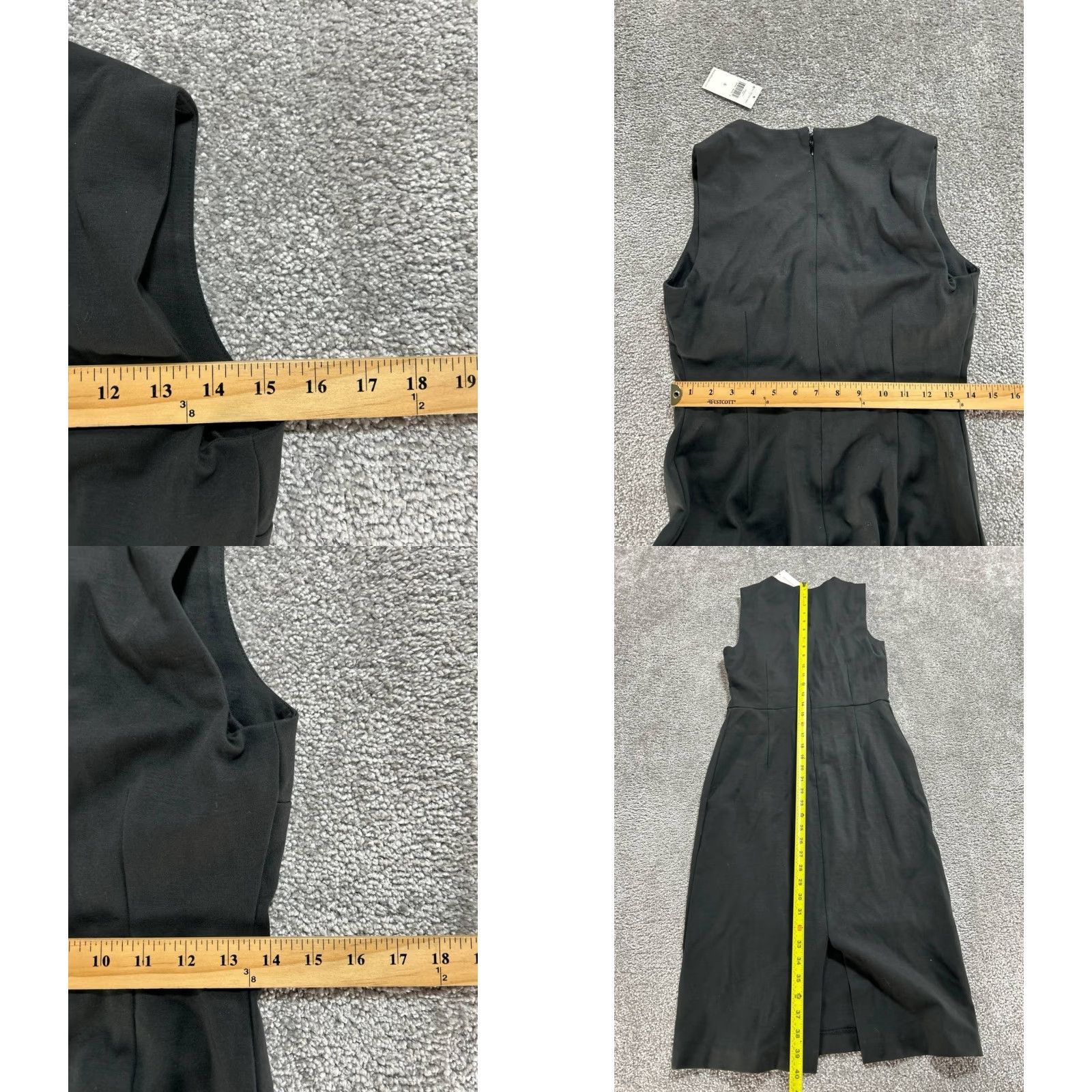 Banana Republic Banana Republic Tank Dress Black V-Neck Pleated LBD Womens 6 Sleeveless Knee Length Casual Party/Cocktail Shirt/Top Style: Tank Dress Mens? Size M / US 6-8 / IT 42-44 - 8 Thumbnail