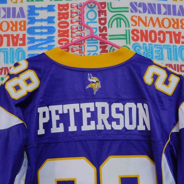 Adrian Peterson #28 Minnesota Vikings Authentic White NFL Jersey • Size 54