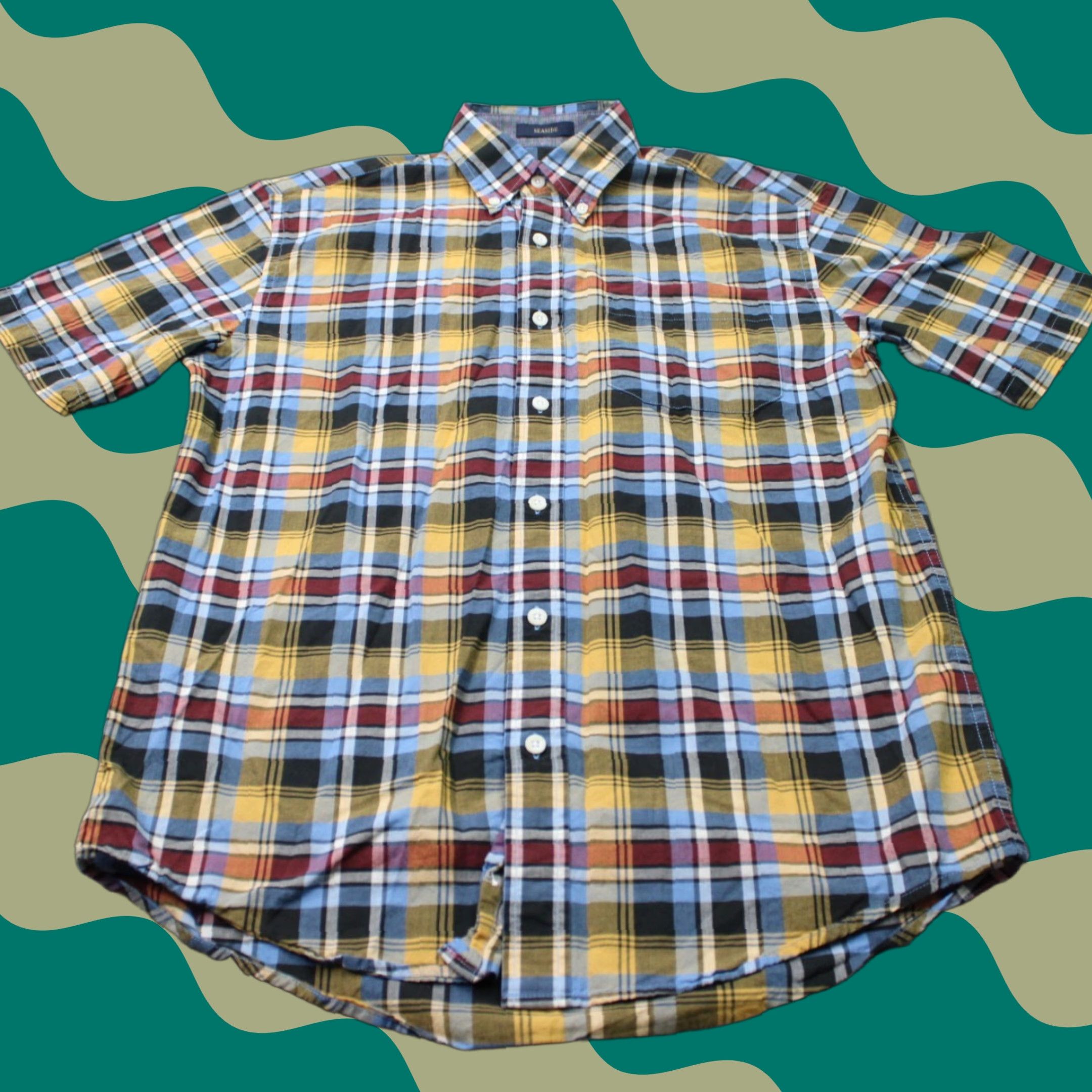 Pendleton Pendleton Board Shirt Surf Seaside Shirt Mens Small Yellow Blue Plaid Cotton Short Sleeve Button-Up Vintage No Size US S / EU 44-46 / 1 - 1 Thumbnail