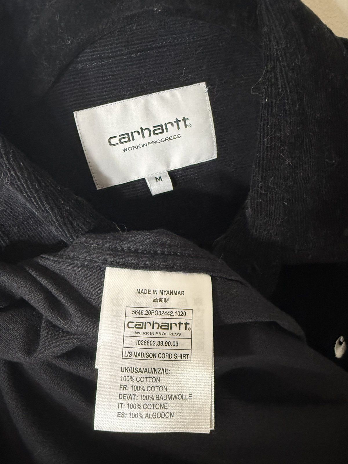 Carhartt Carhartt WIP Black corduroy button up Size US M / EU 48-50 / 2 - 3 Thumbnail