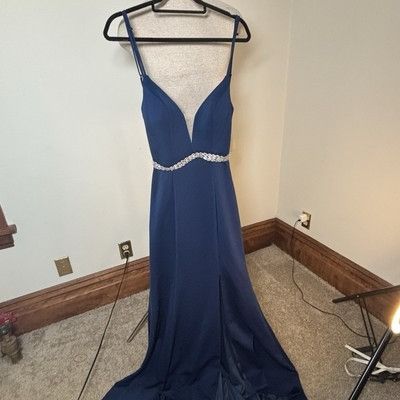 Other PROM/PAGEANT/FORMAL DRESS/GOWN Fits XS-S Navy Blue Train Size XS / US 0-2 / IT 36-38 - 2 Thumbnail