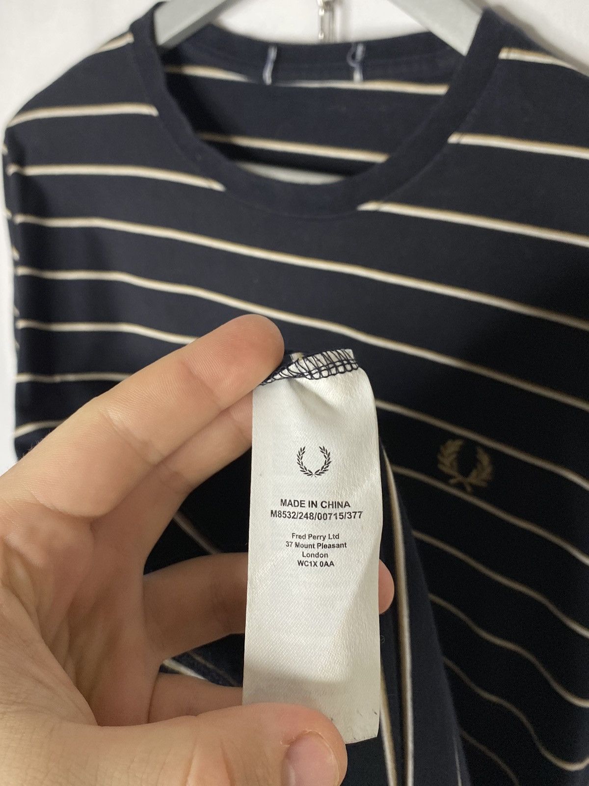 Fred Perry × Vintage 🔥Vintage Fred Perry Striped T-Shirt Tee Short Sleeve🔥 Size US M / EU 48-50 / 2 - 6 Thumbnail