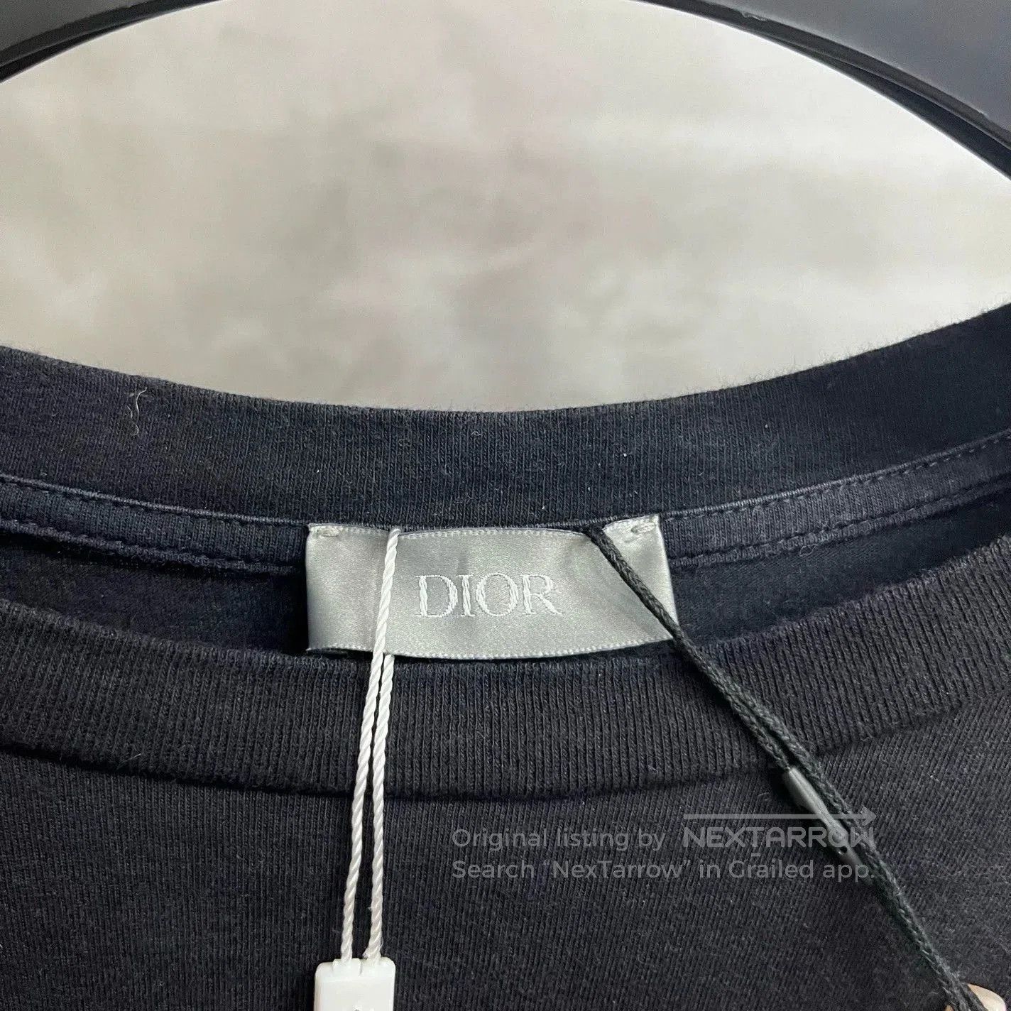dior black logo oversized t-shirt size M.