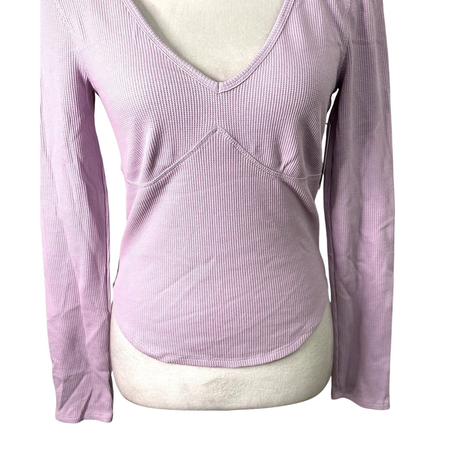 BP. BP. Long Sleeve Ribbed Deep Thermal Top Purple W Small NWT Size S / US 4 / IT 40 - 3 Thumbnail