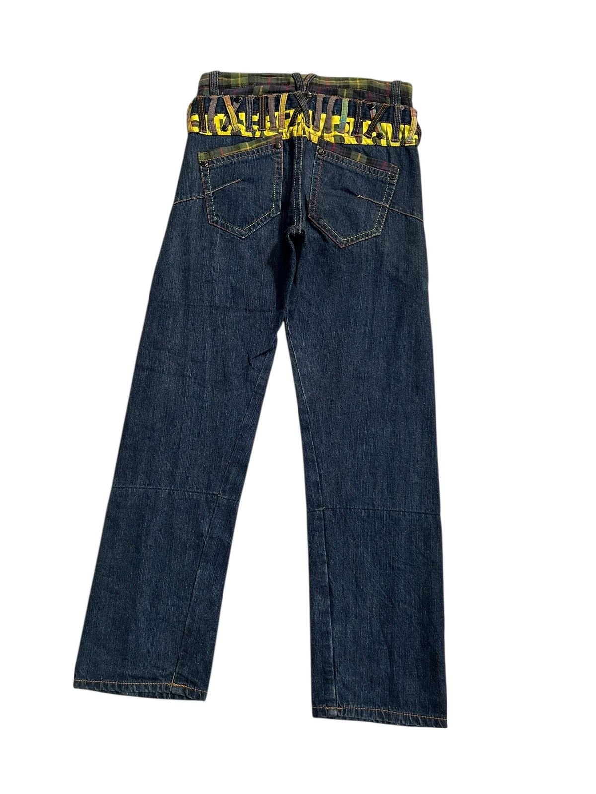 Japanese Brand × Kapital × Vintage Double Waist Japanese Punk Rock Denim Jeans Size US 30 / EU 46 - 13 Thumbnail