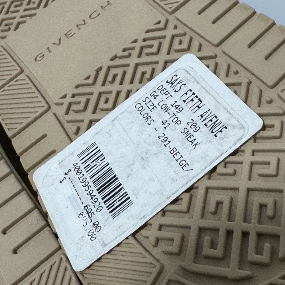 Givenchy Givenchy G4 Sneakers Suede Beige White Men’s Size EU 41/US 8 Size US 8 / EU 41 - 6 Thumbnail