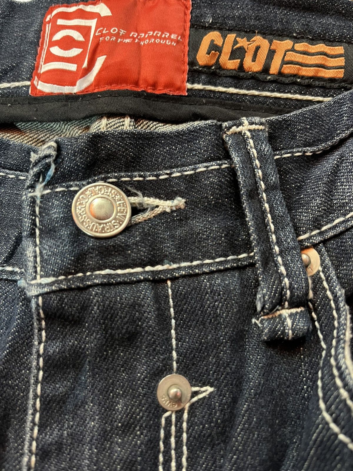 Levi's Vintage Y2K Levis X Clot Collaboration Denim Size US 29 - 8 Thumbnail