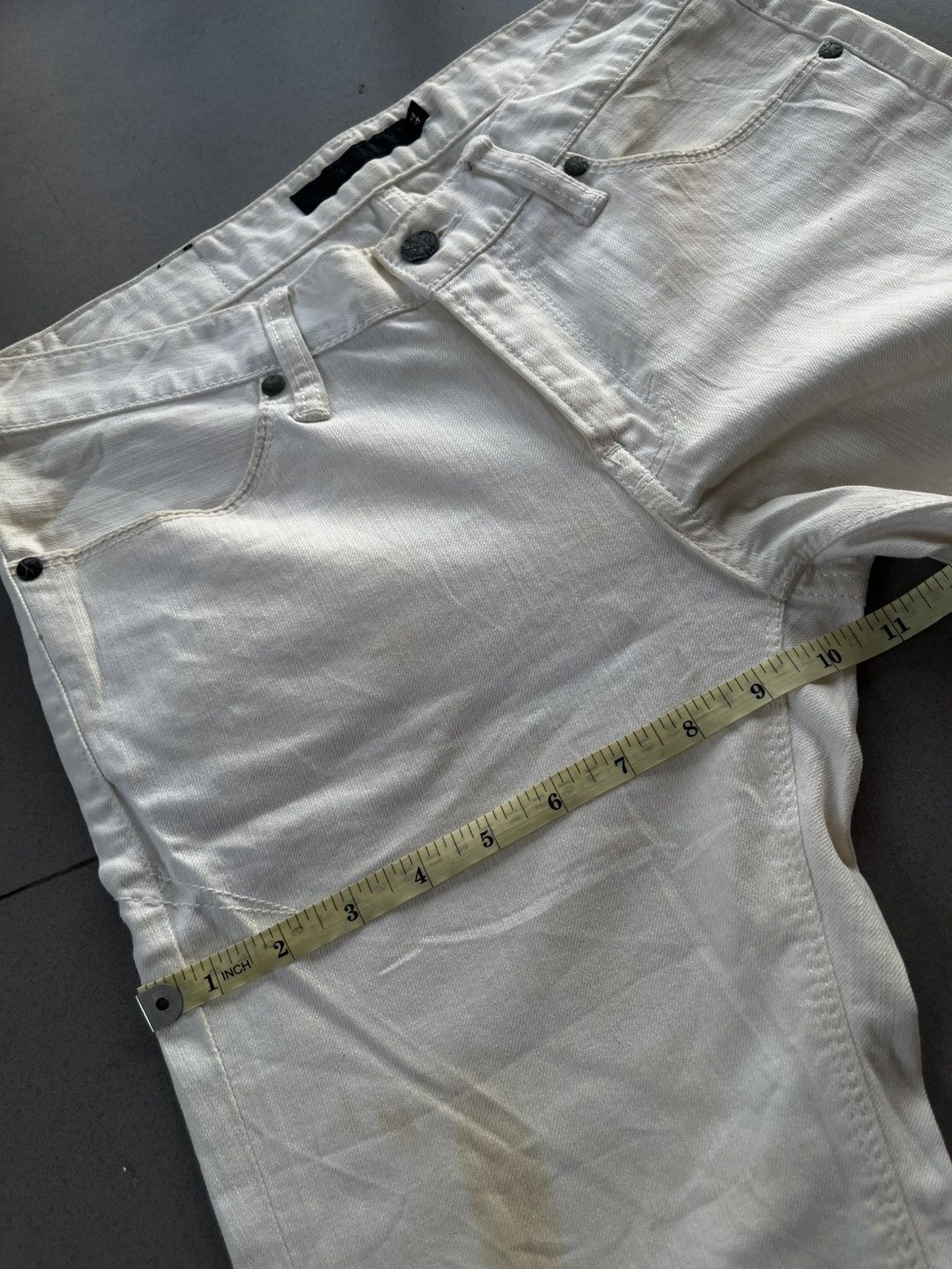 14th Addiction JAPANESE FUGA 2000s VINTAGE DENIM WHITE PANTS JEANS VKEI Size US 29 - 12 Thumbnail