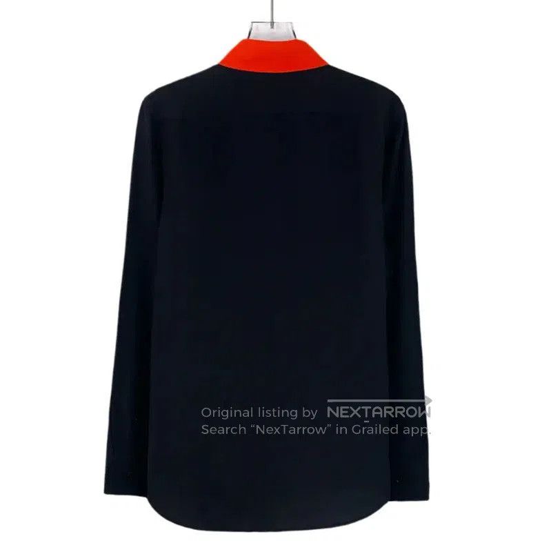 Givenchy Givenchy Black Silk Shirt with Red Collar . Size XXS / US 00 / IT 34 - 2 Thumbnail