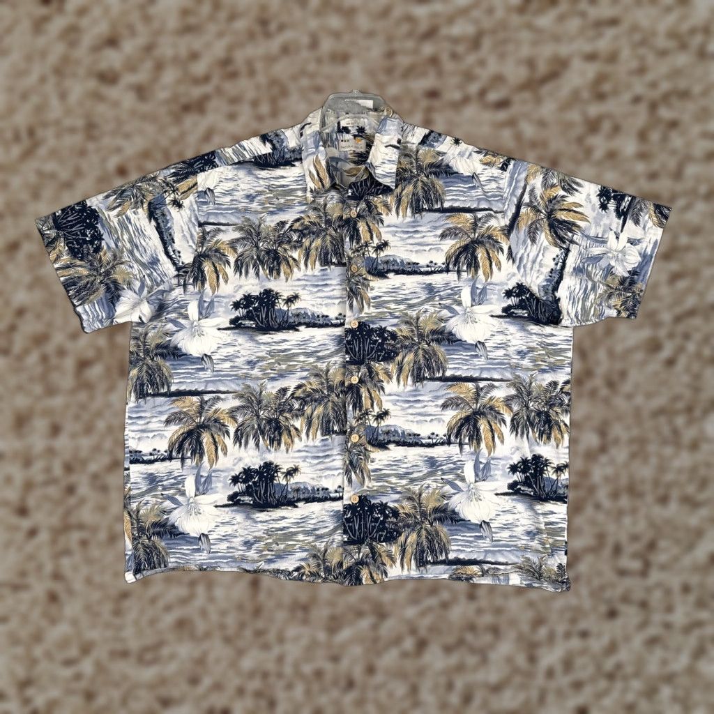 Vintage Natural Issue Shirt Mens 2XL Blue Short Sleeve Hawaiian Button Up Beach Casual Size US XXL / EU 58 / 5 - 1 Thumbnail