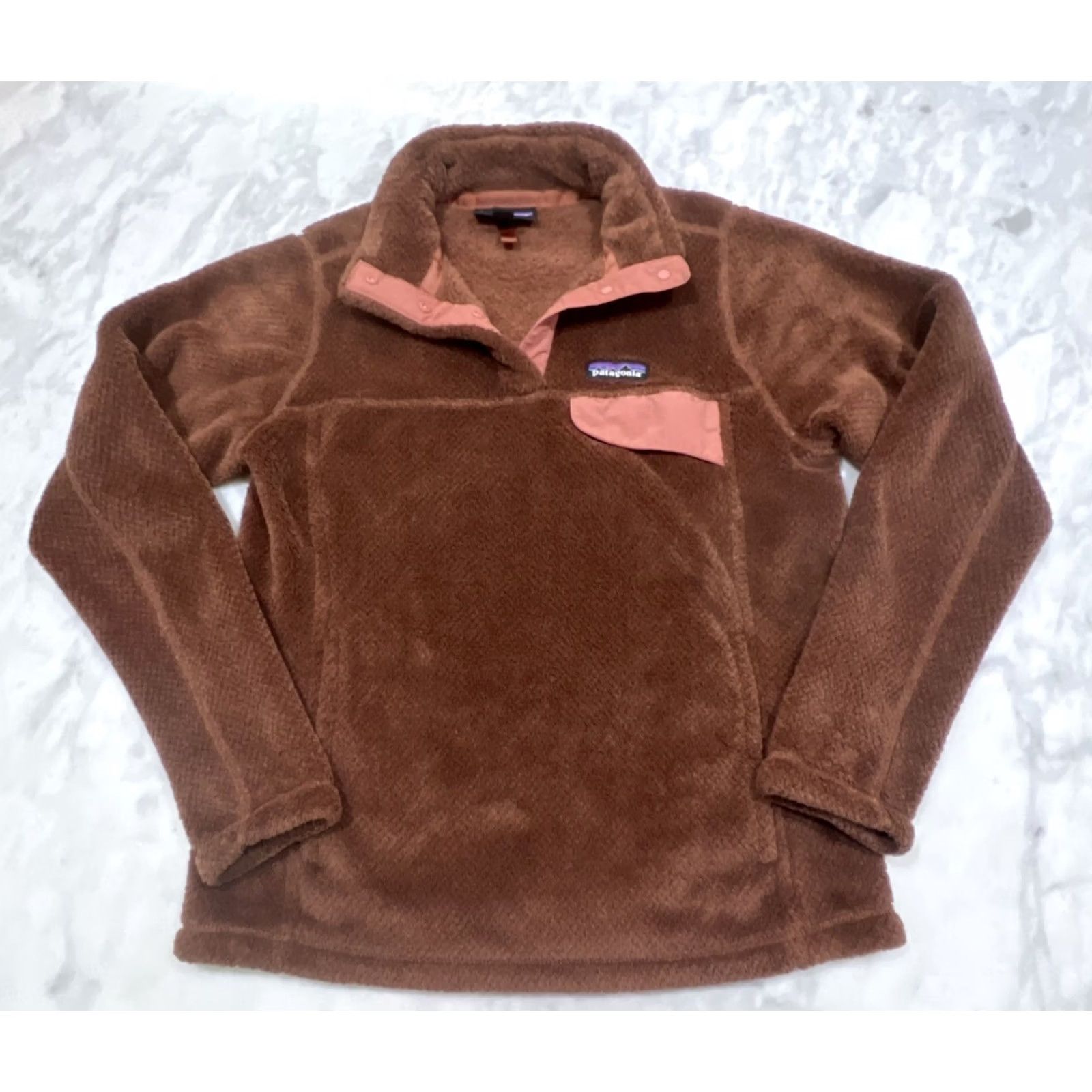 Patagonia Patagonia Sweater Womens Small Brown Fleece Snap Retool Classic Nature Outdoor Polartec Pocket Size S / US 4 / IT 40 - 2 Thumbnail