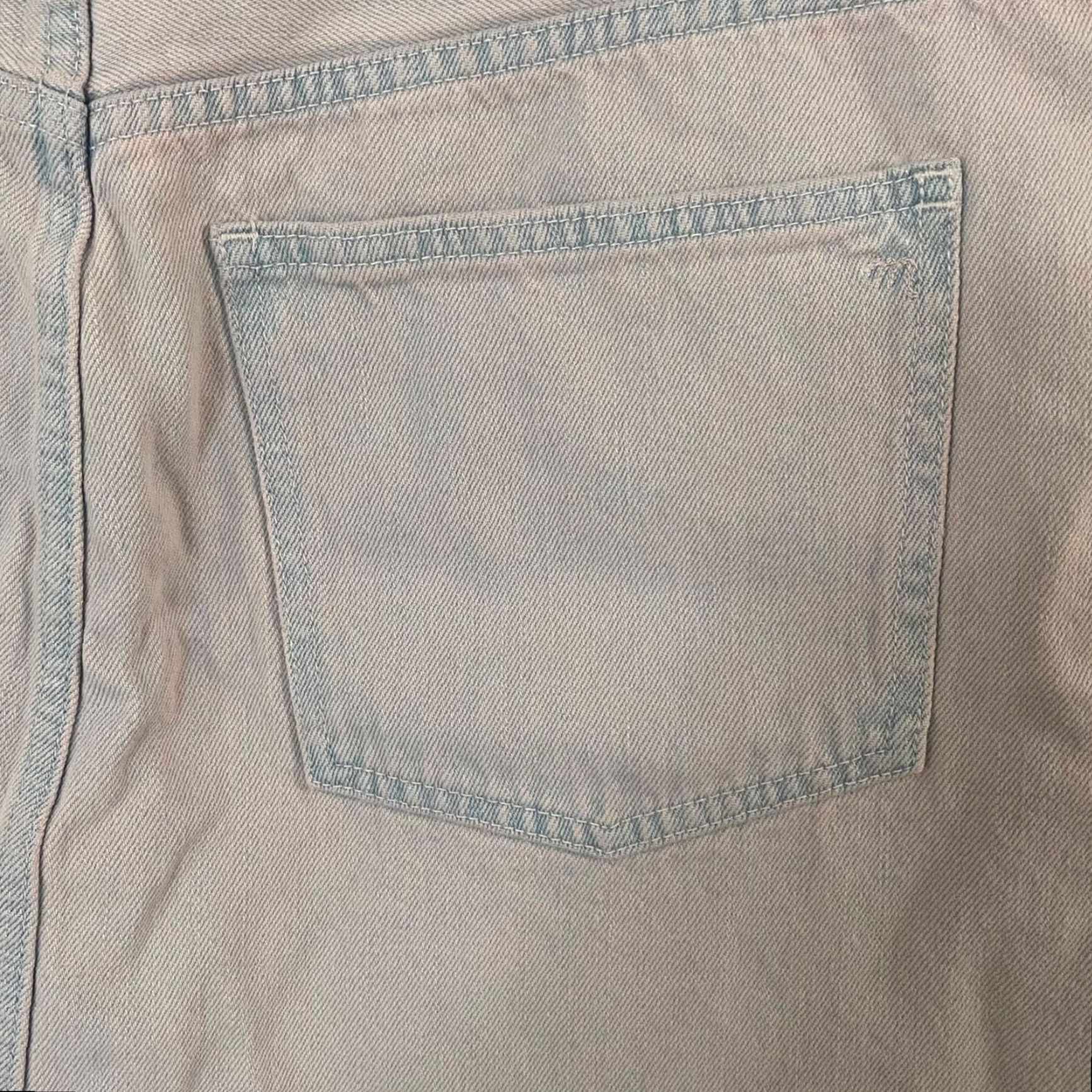 Madewell Madewell Rigid Denim A-Line Mini Skirt Size 31 Pink Raw Hem Overdyed Edition New Size 24" / US 00 / IT 34 - 6 Thumbnail