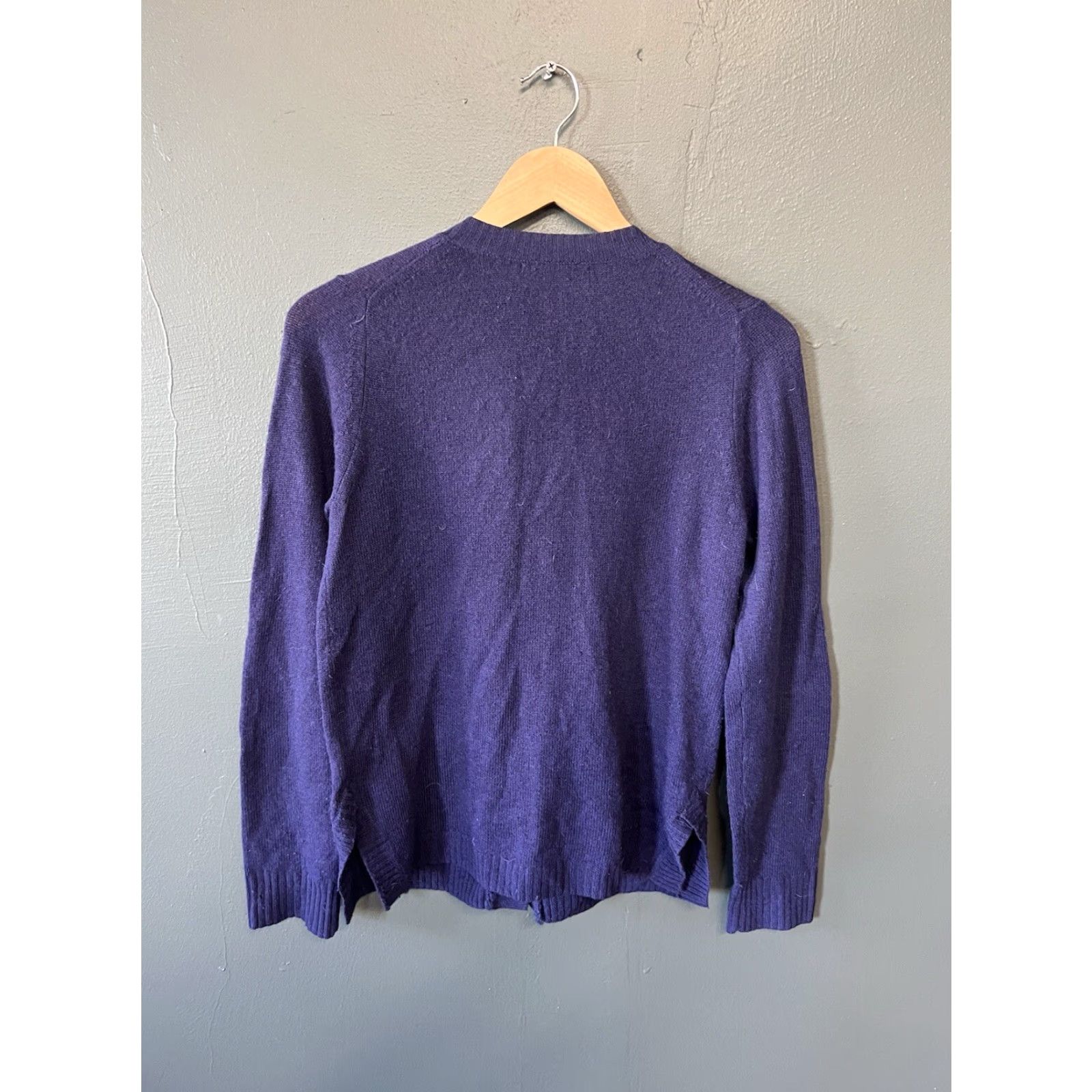 Juicy Couture Juicy Couture Womens Knitted Button Long Sleeve Blue Ruffle Cotton Shirt L Size L / US 10 / IT 46 - 2 Thumbnail