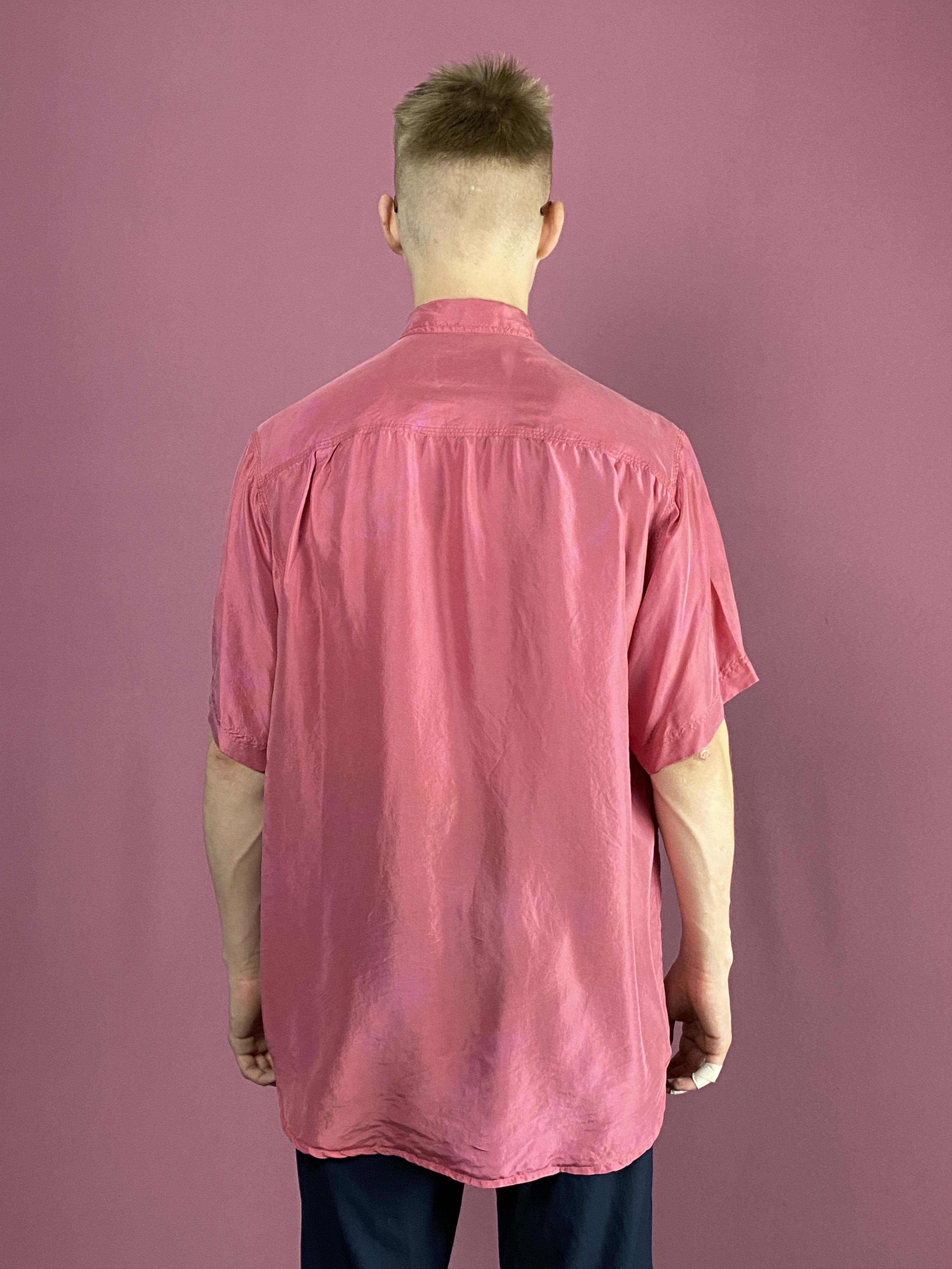 Vintage 90s Manhattan Vintage Men's Short Sleeve Shirt - M Size US M / EU 48-50 / 2 - 4 Thumbnail