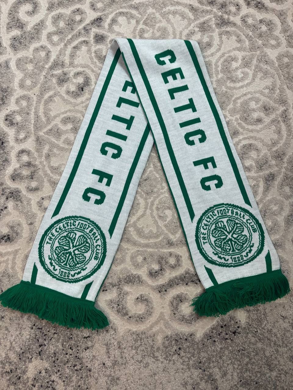 Vintage Official Celtic FC Knit Scarf – Green/White Bar Scarf Size ONE SIZE - 2 Thumbnail
