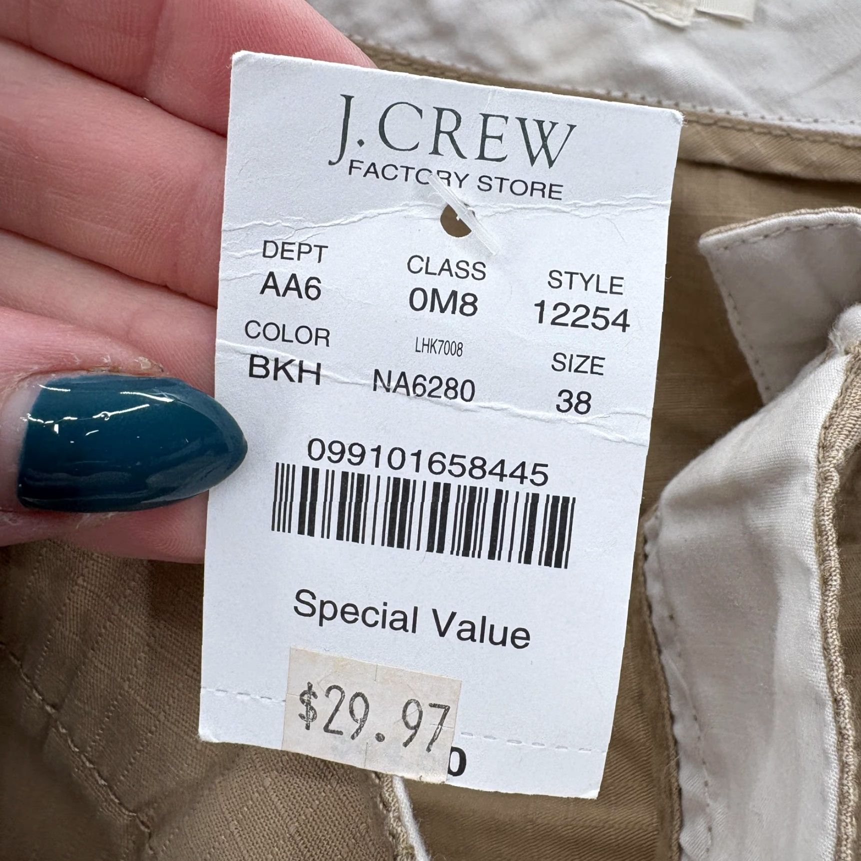 J.Crew J.Crew Cargo Shorts Mens 38 Beige Ripstop Cotton 11 Inseam Utility Hiking NWT Size US 38 / EU 54 - 4 Thumbnail