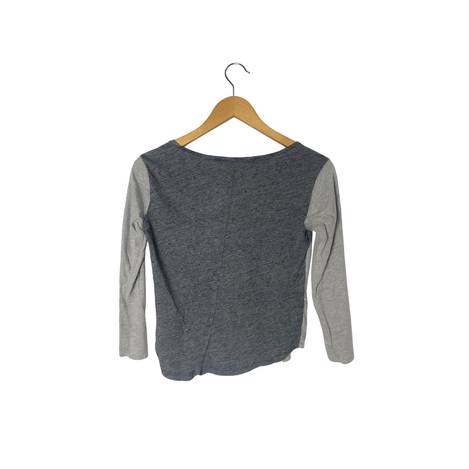 Madewell Madewell Women’s Small Gray Color Block Long Sleeve Top | Li Size S / US 4 / IT 40 - 2 Thumbnail