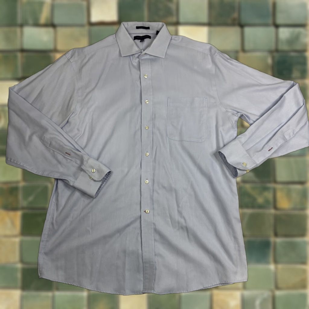 Tommy Hilfiger Tommy Hilfiger Premium Non Iron Long Sleeve Shirt Blue Regular Fit 16 34-35 Dress Shirt Men Modern Casual Wear Blue Size US L / EU 52-54 / 3 - 1 Thumbnail