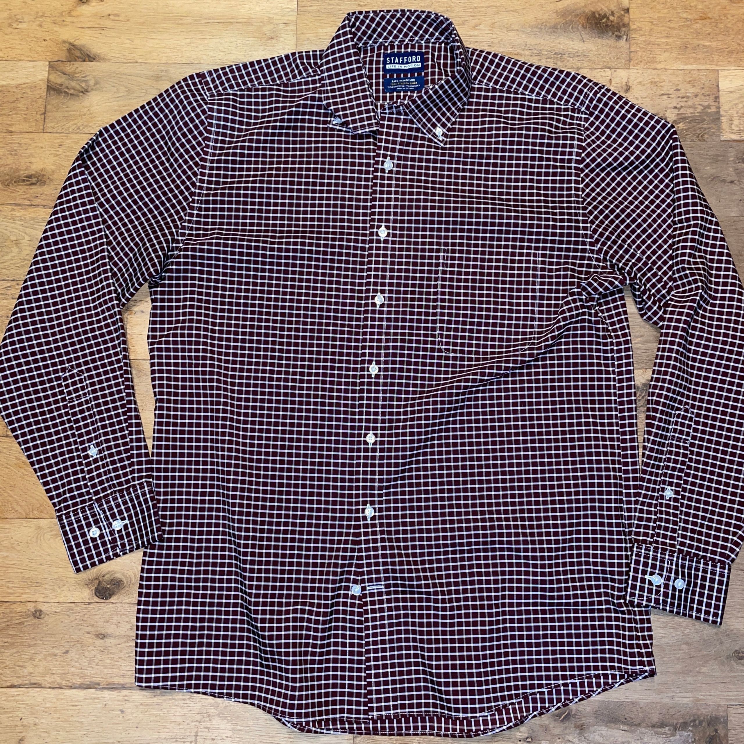 Stafford × Vintage STAFFORD ELEGANT SHIRT PLATED SLIM FIT Size L Size US L / EU 52-54 / 3 - 1 Thumbnail