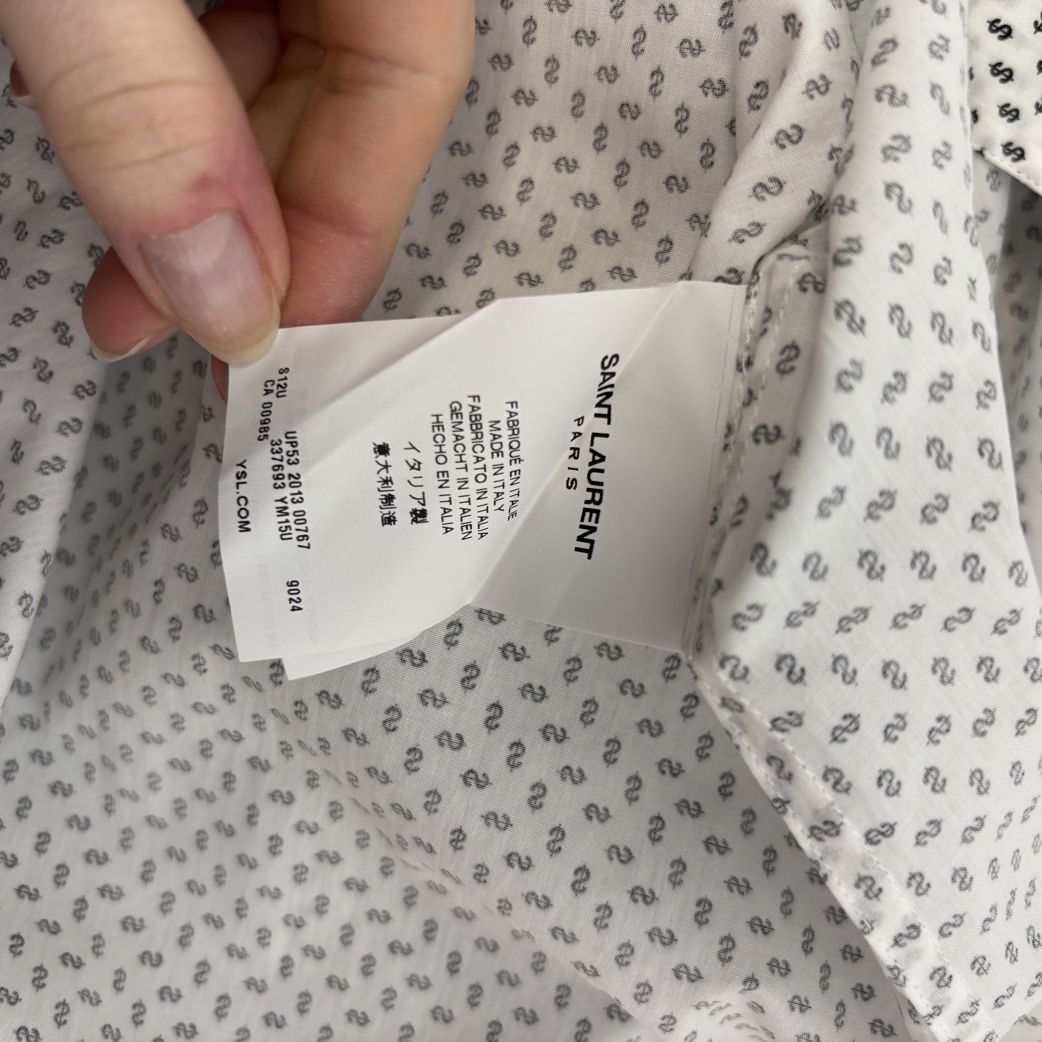 Saint Laurent Paris Saint Laurent $ Short Sleeve Shirt Size US L / EU 52-54 / 3 - 6 Thumbnail
