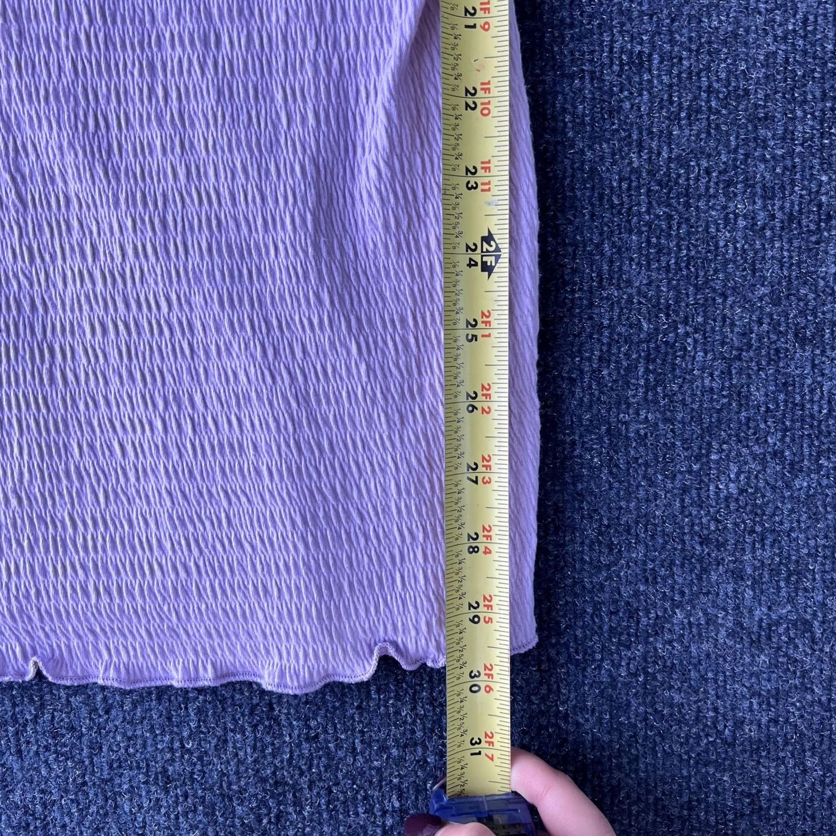 Vintage Altar'd State Mini Dress Womens Small Purple Crinkle Knit Lettuce Edge Made USA Size S / US 4 / IT 40 - 6 Thumbnail