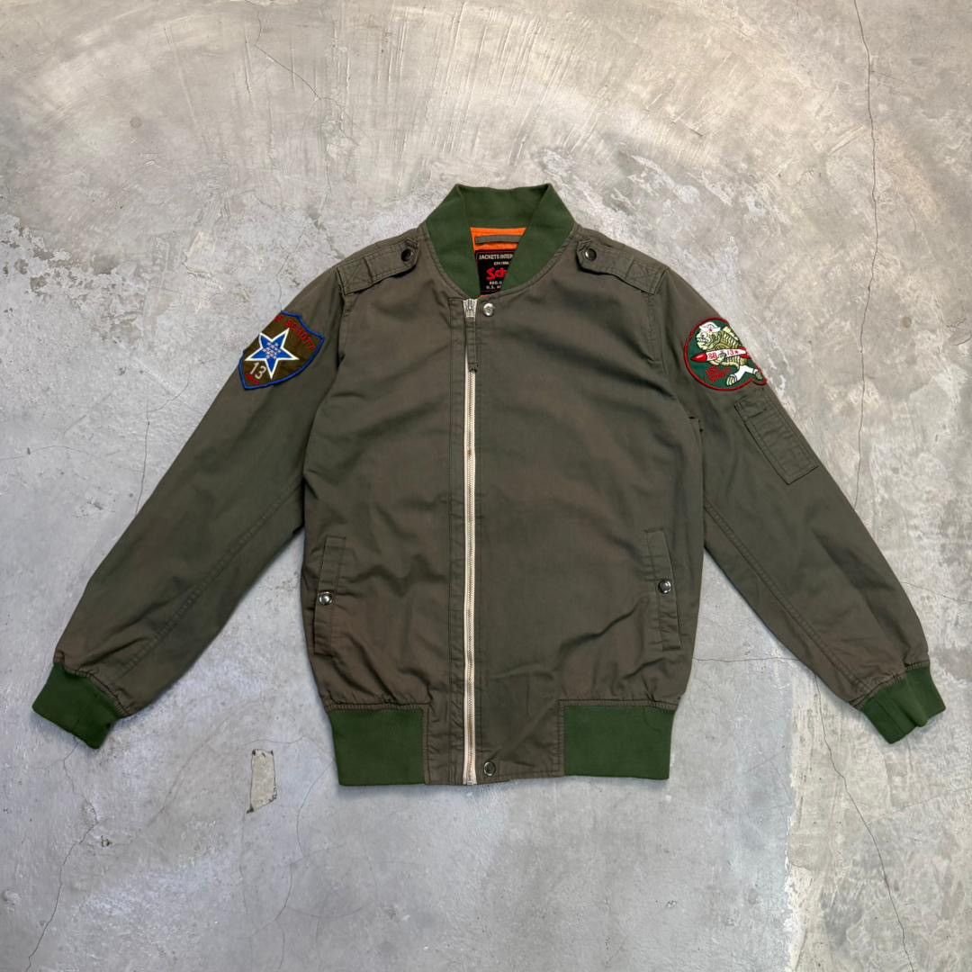 Schott 👹Vintage Schott MA-1 Military Bomber Jacket Vibe Raf Simons Size US S / EU 44-46 / 1 - 1 Thumbnail