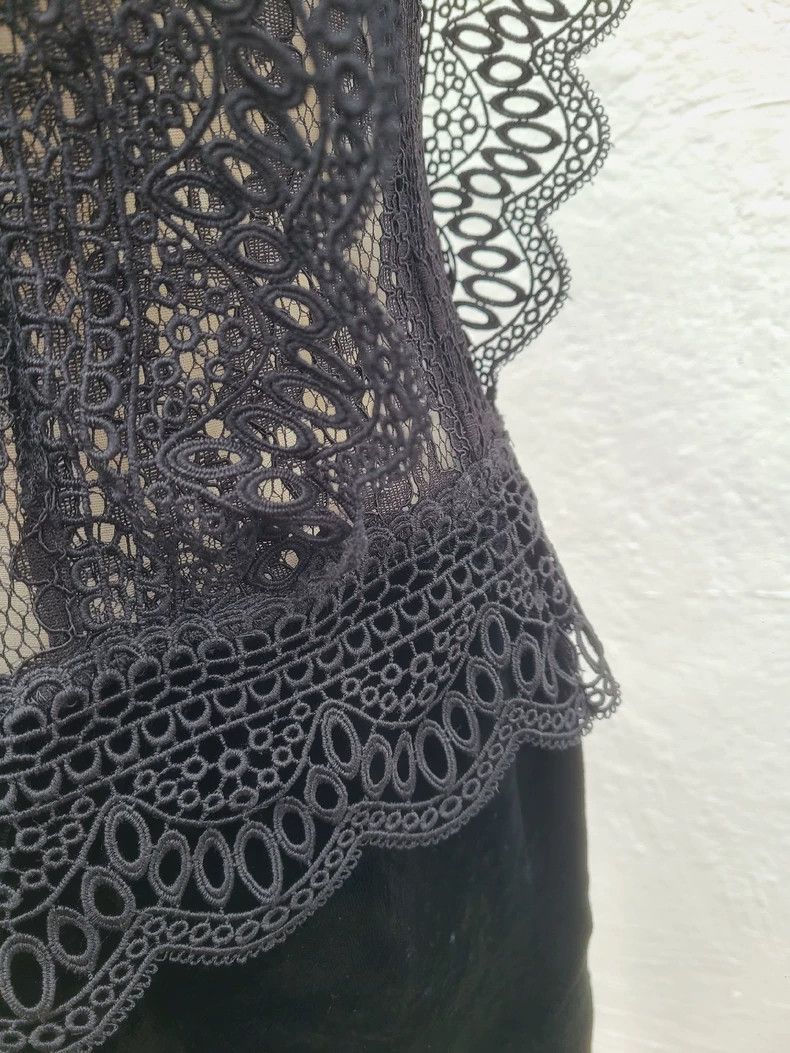 Ann Demeulemeester Ann Demeulemeester Ladies Lace Velvet Skirt Dress Size M / US 6-8 / IT 42-44 - 4 Thumbnail