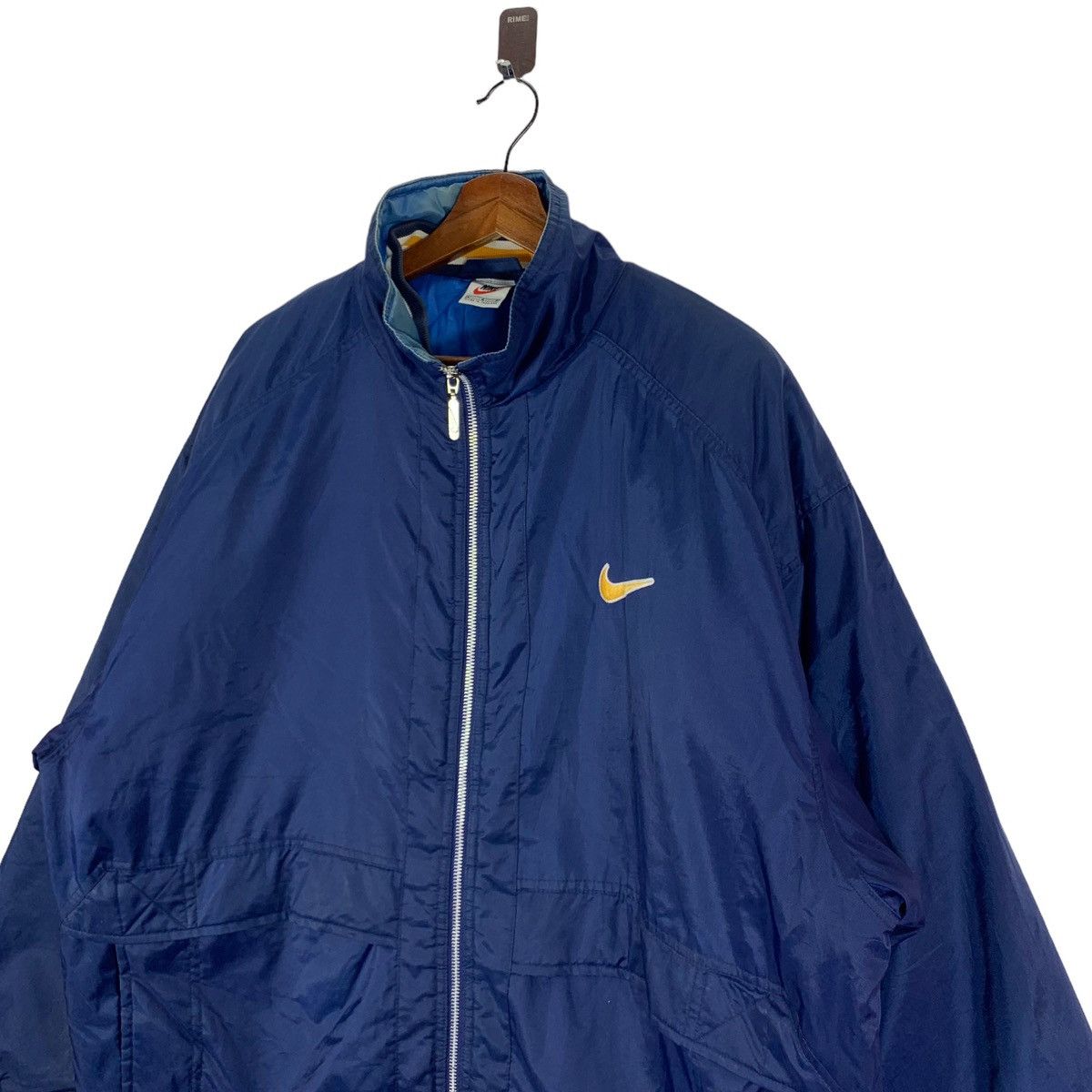 Nike × Vintage VINTAGE 90s NIKE SWOOSH POLYESTER ZIPPER JACKET Size US L / EU 52-54 / 3 - 4 Thumbnail