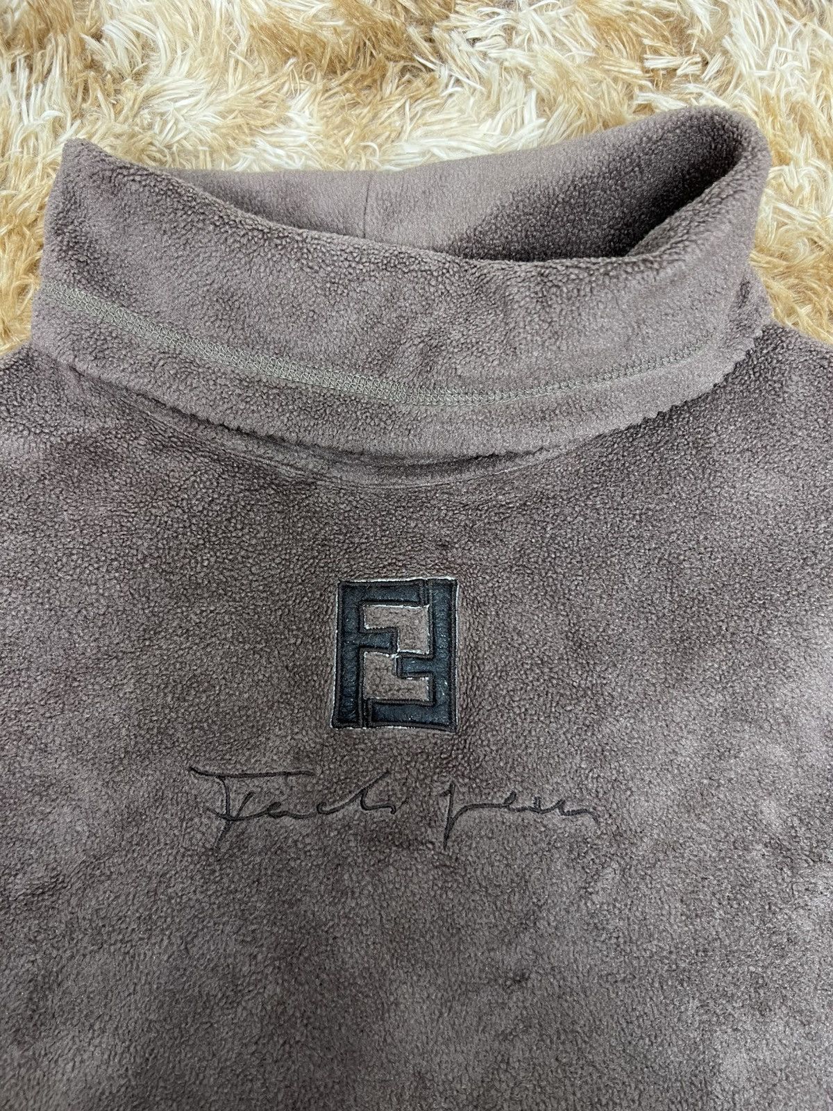 Fendi Vintage Fendi Jeans "Antistress" Fleece Pullover Size US M / EU 48-50 / 2 - 11 Thumbnail
