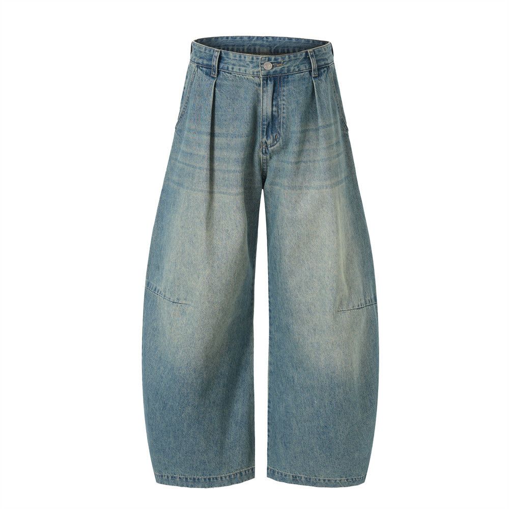 Jean Men's American retro washed distressed scimitar jeans Size US 32 / EU 48 - 1 Thumbnail