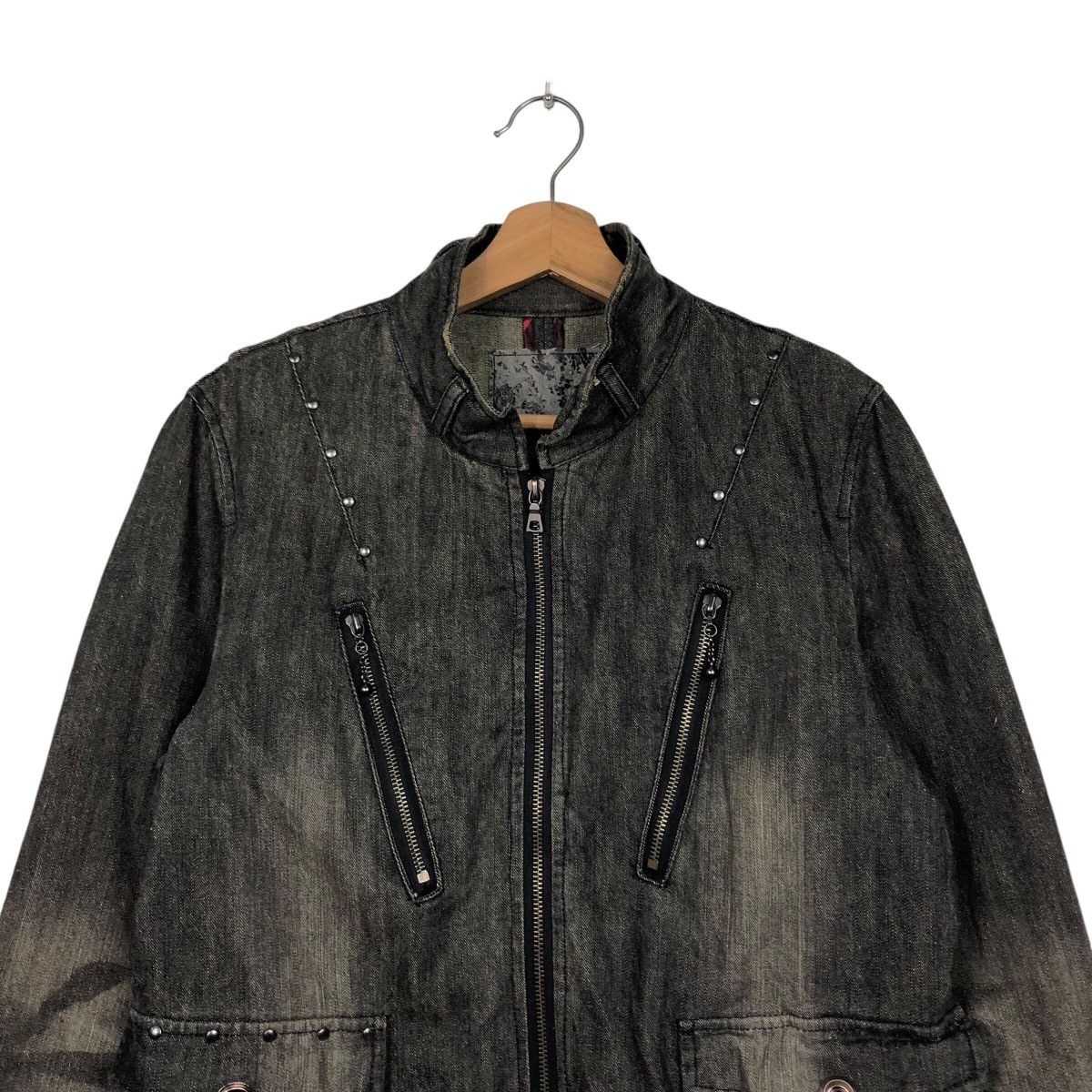 Japanese Brand 📌Vintage Denim Biker Jacket Zipper Issey Miyake Size US M / EU 48-50 / 2 - 4 Thumbnail