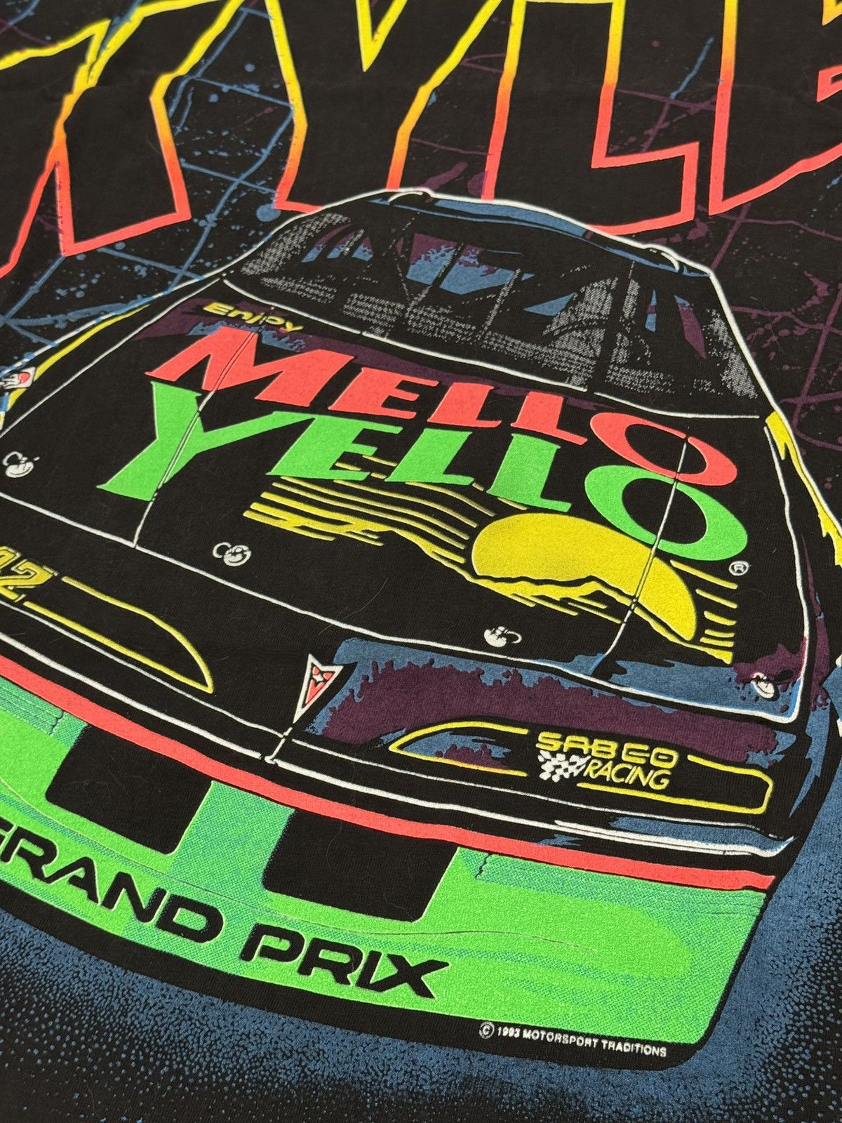 NASCAR Vintage 1993 Kyle Petty Mello Yello NASCAR AOP T-Shirt Size US M / EU 48-50 / 2 - 9 Thumbnail