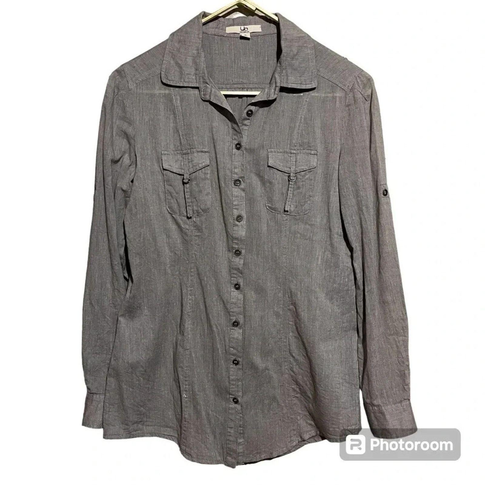 Other Ya Los Angeles Button Down Shirt Roll Tab Blouse Sz S Womens Size S / US 4 / IT 40 - 1 Thumbnail