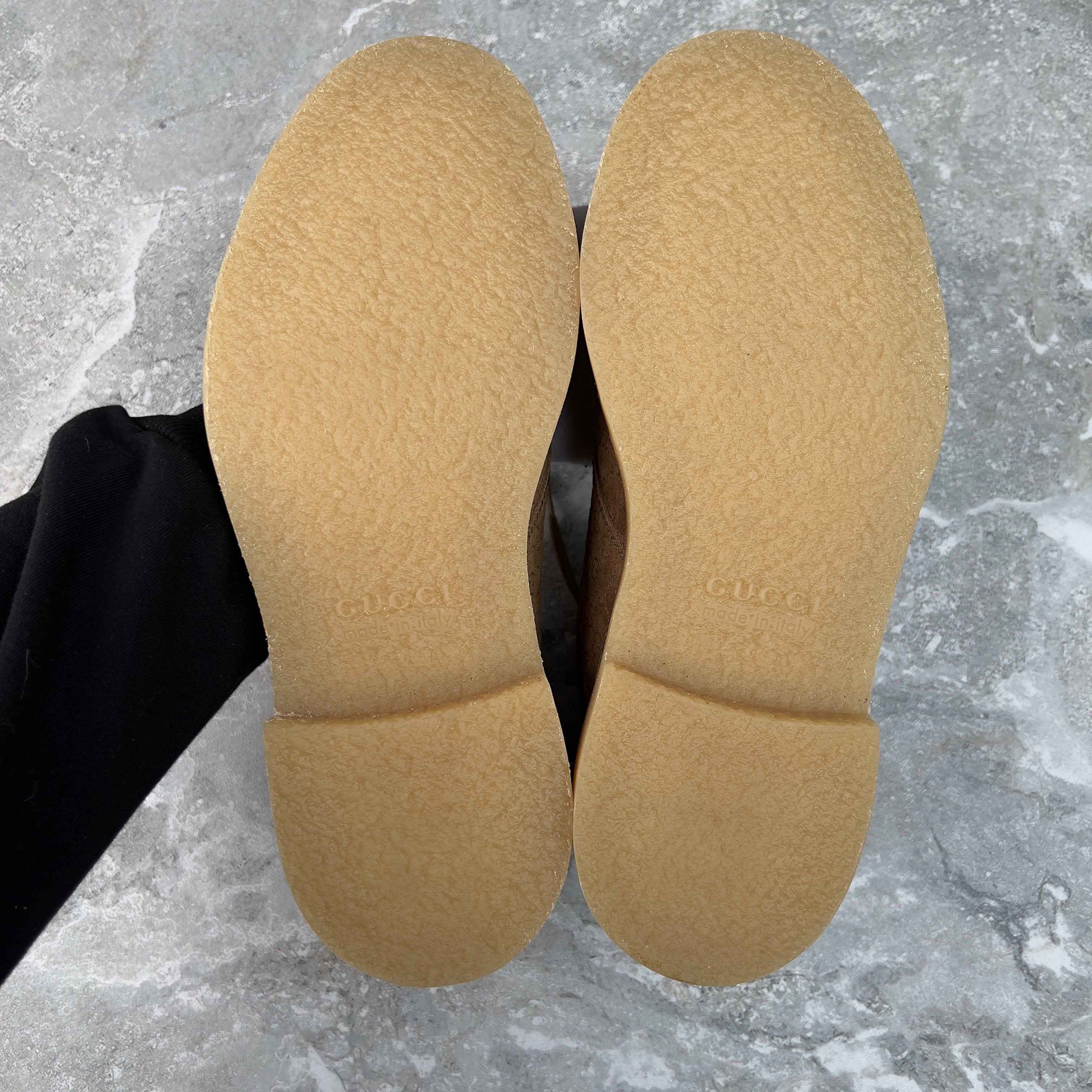Gucci NEW Moreau Web GG Signature Desert Boots Camel Brown Suede Size US 8 / EU 41 - 12 Thumbnail