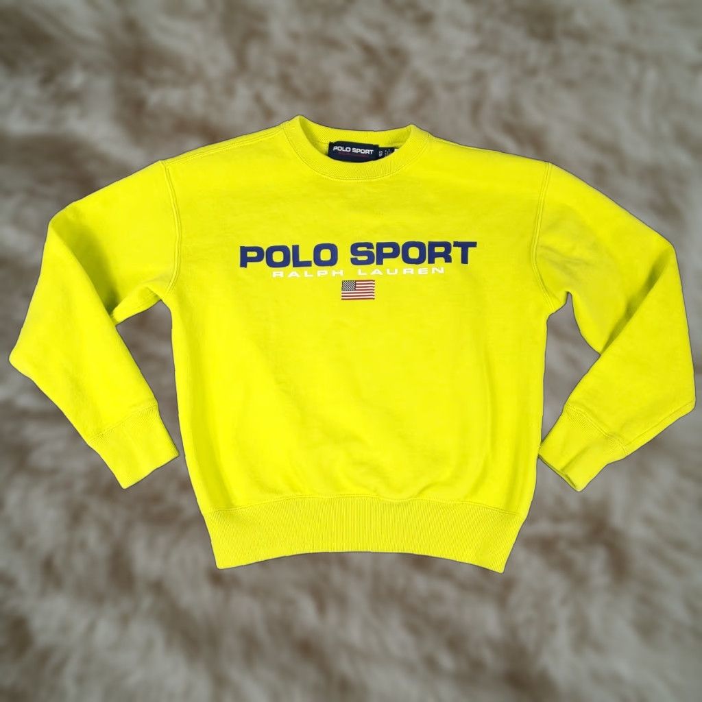 Ralph Lauren Ralph Lauren Sweater Mens XS Yellow Polo Sport Crew Neck Pullover Sweatshirt Sweatshirt Pullover Crew Neck Yellow Ralph Lauren Mens XS Size US XS / EU 42 / 0 - 1 Thumbnail