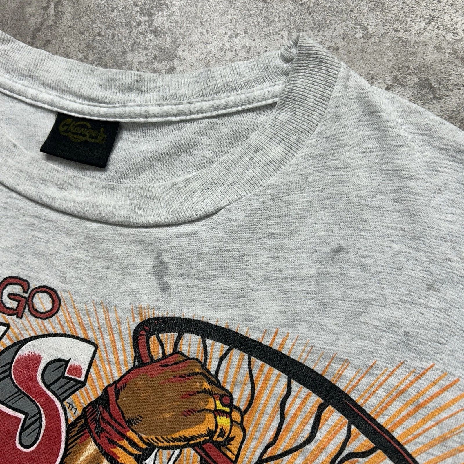 NBA × Vintage CHICAGO BULLS SLAMMIN SUPERHIRO 1994 CHANGES SPORTS T-SHIRT Size US L / EU 52-54 / 3 - 10 Thumbnail