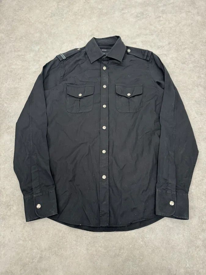 Gucci 2000s Gucci Black Officer Shirt Size US M / EU 48-50 / 2 - 1 Thumbnail