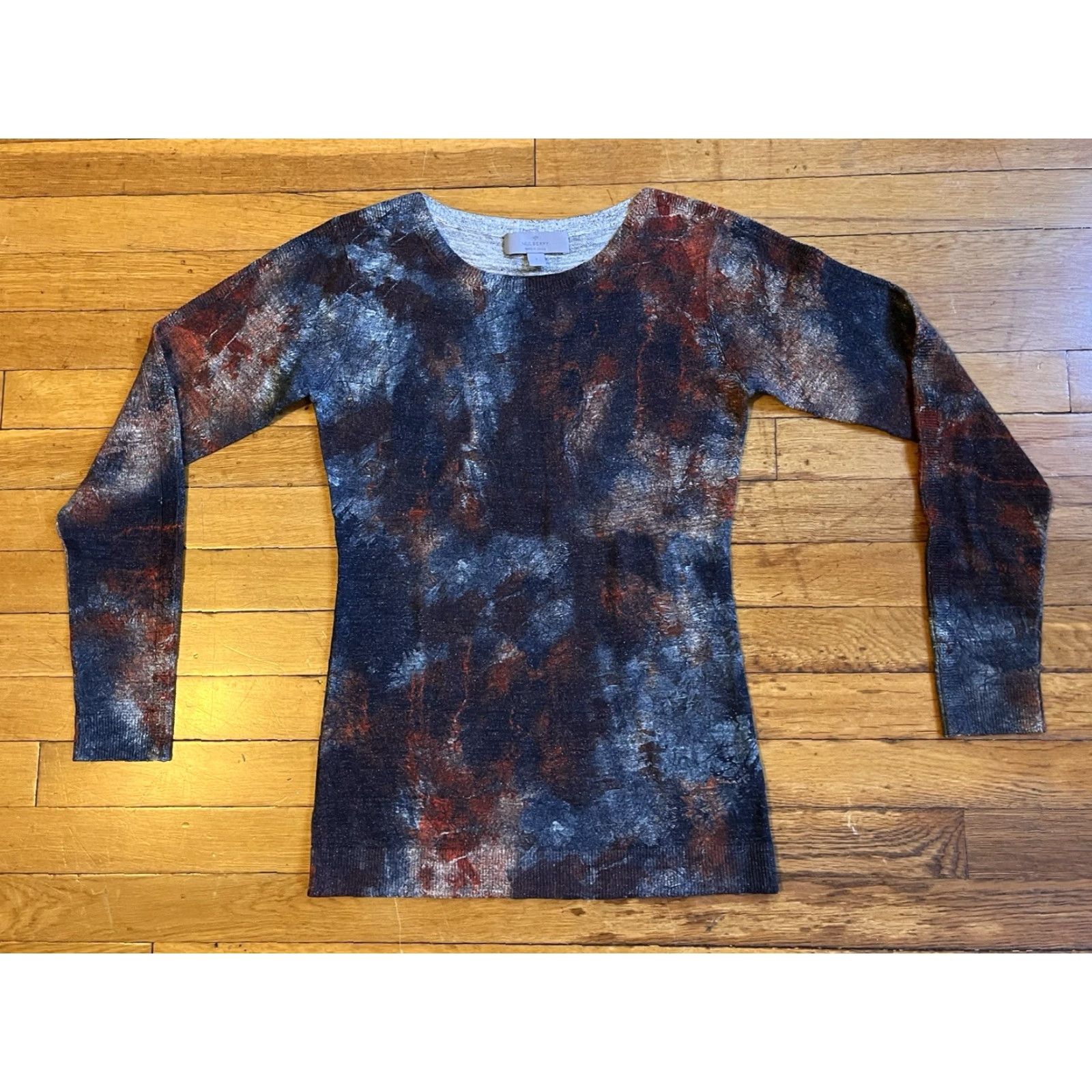 Mulberry Mulberry Shirt Women’s Small Multicolor Metallic Knit Abstract Size S / US 4 / IT 40 - 2 Thumbnail