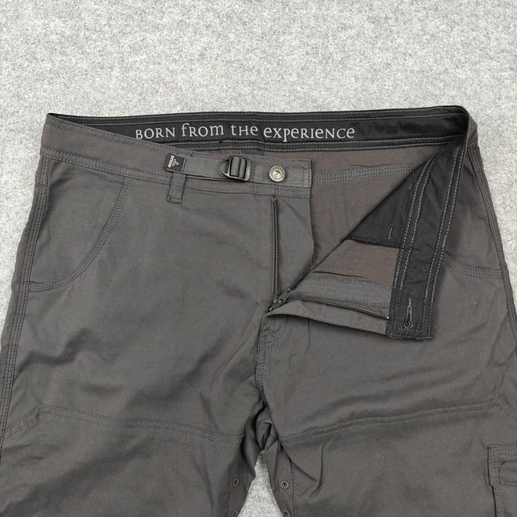Prana Prana Pants Mens 35x32 Gray Nylon Stretch Cargo Outdoor Hiking Snap Leg Travel - Pre-owned - Excellent Size US 35 - 3 Thumbnail