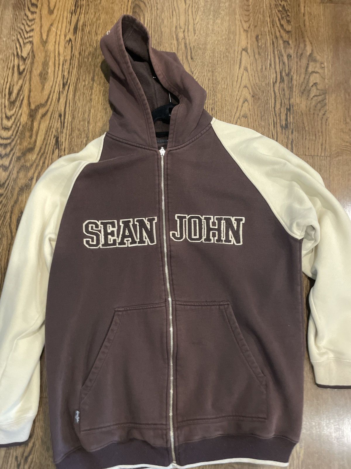 Sean John Zip Up Hoodie ナス紺 良デザイン Sean John Zip Up Hoodie