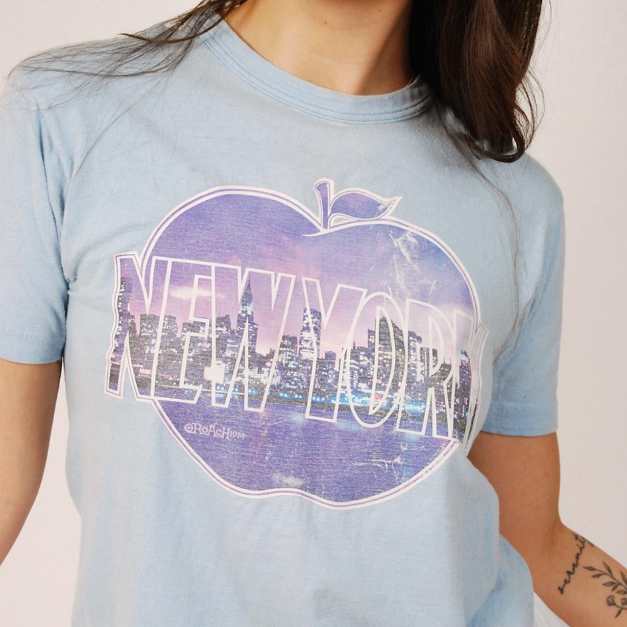Vintage 70s New York City T-shirt (M) light blue vintage nyc medium Size US M / EU 48-50 / 2 - 6 Thumbnail