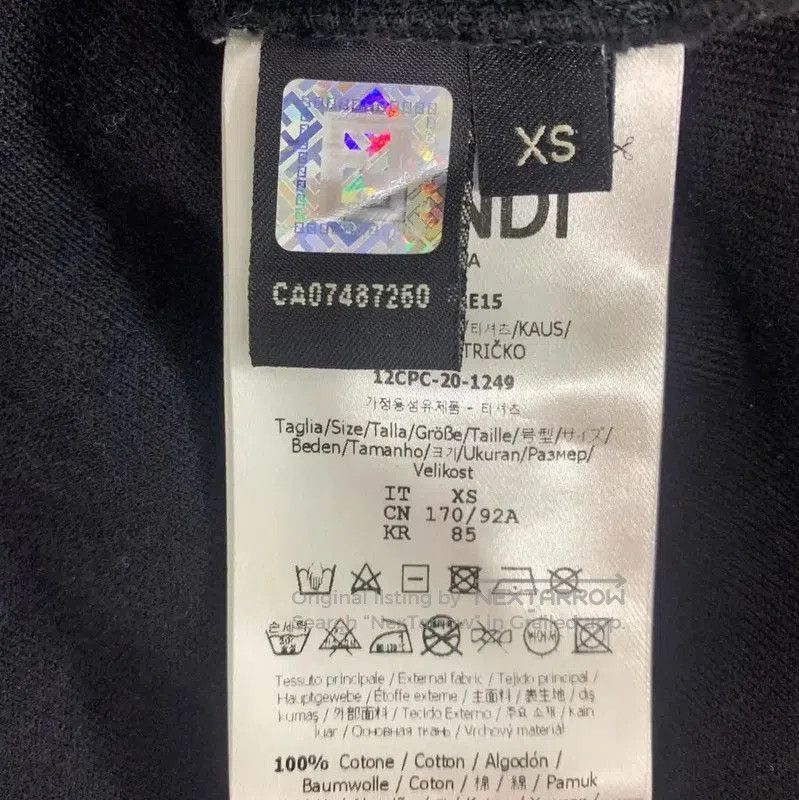 Fendi Fendi Black Cotton Short Sleeve T-Shirt . Size US XS / EU 42 / 0 - 7 Thumbnail