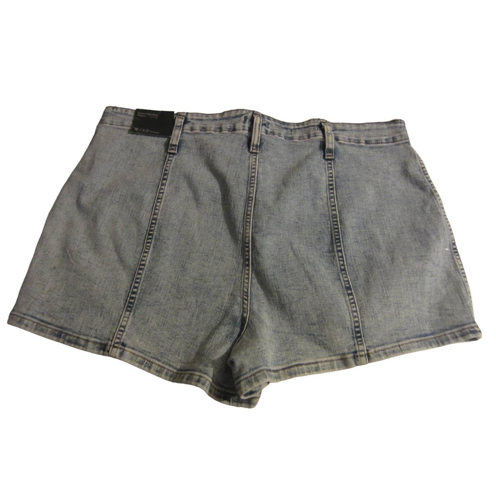Other Y2K Streetwear Light Wash Denim Super High Rise Shorts 16 Size 38" / US 16 / IT 52 - 9 Thumbnail