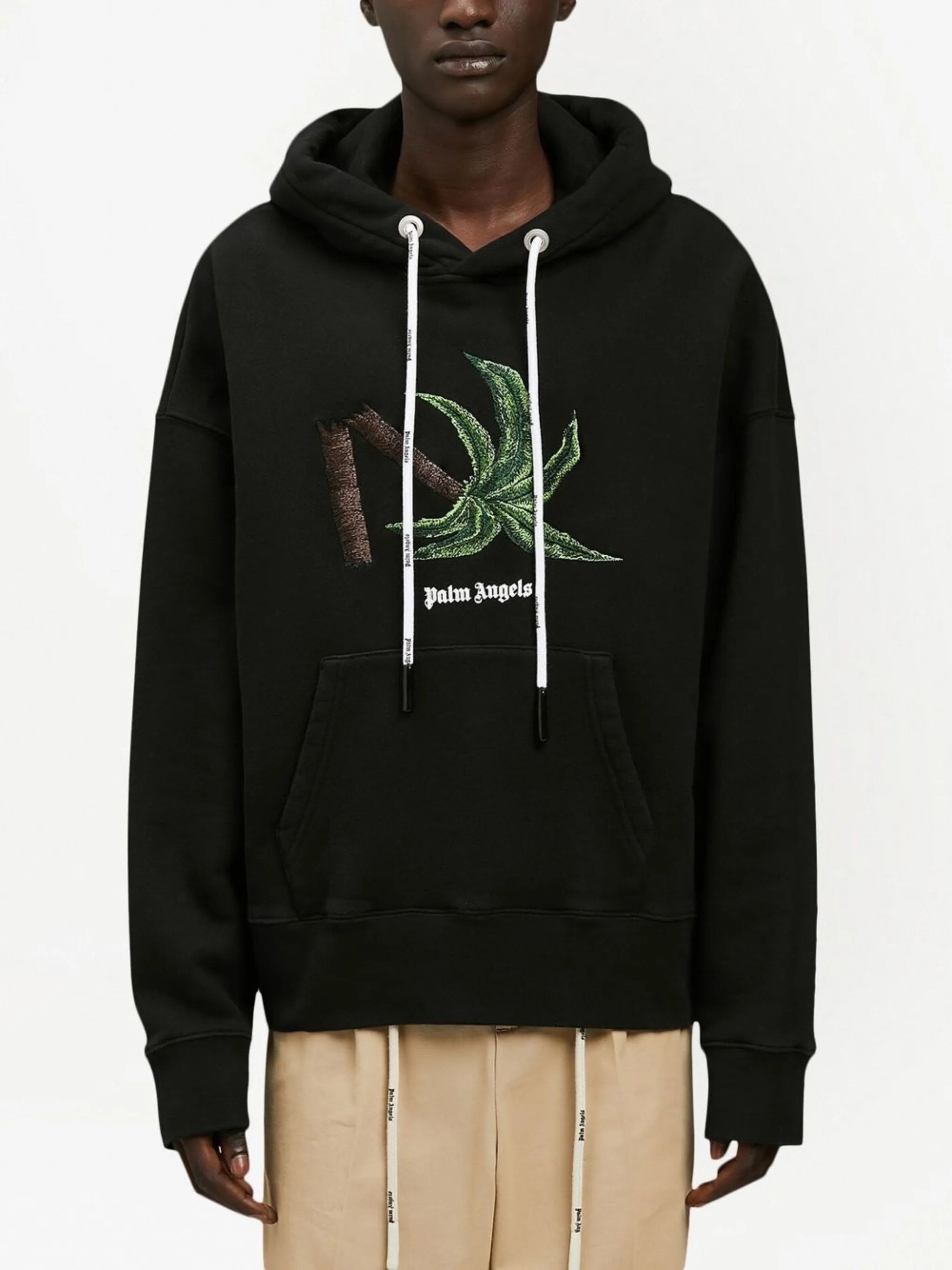Palm Angels o1gr1nt0425 Broken Palm Hoodie in Black Size US XXS / EU 40 - 3 Thumbnail